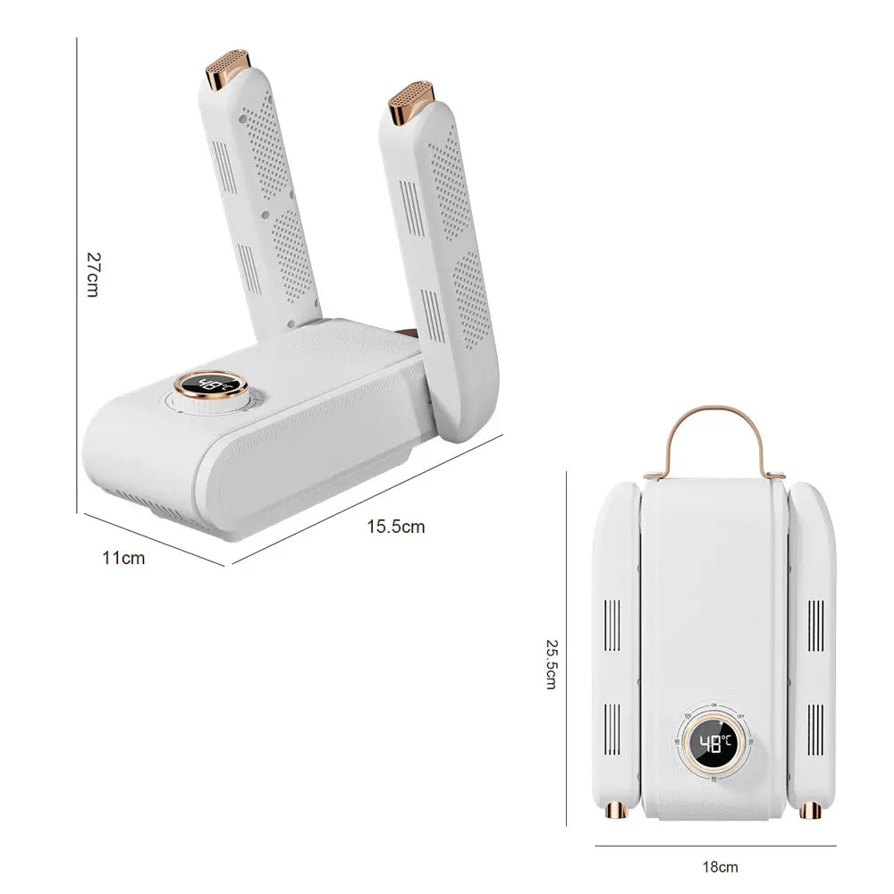 Ultimate 360° Digital Shoe Dryer – Fast Drying, Temperature Control, Portable & Smart Design for All Shoe Types!