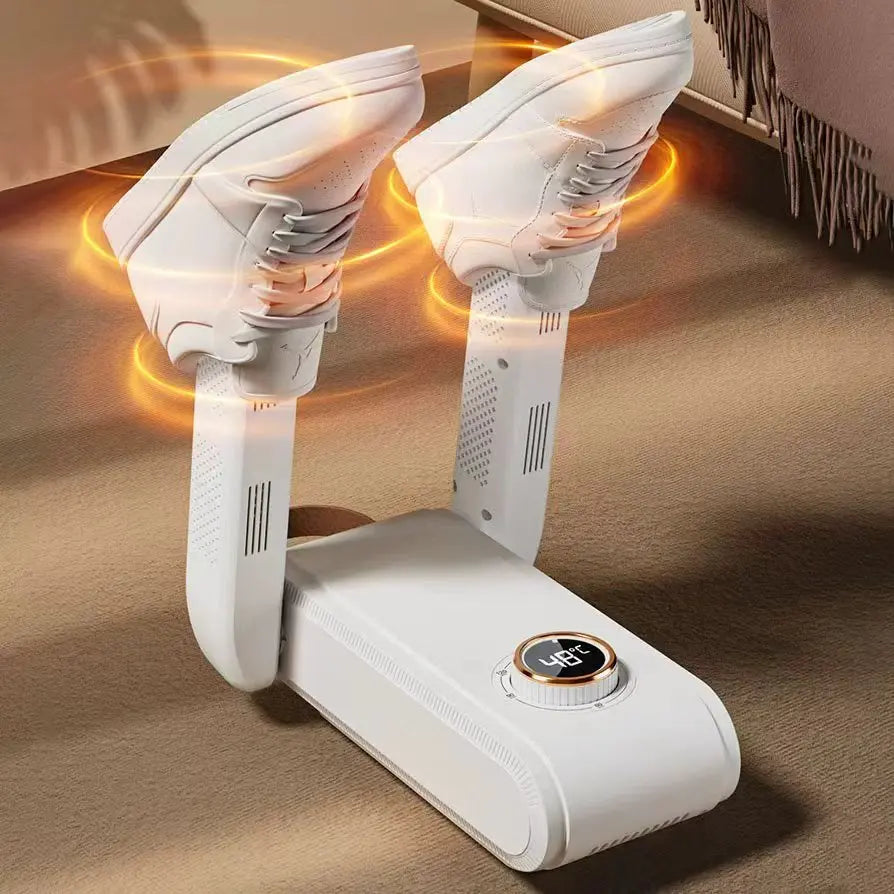 Ultimate 360° Digital Shoe Dryer – Fast Drying, Temperature Control, Portable & Smart Design for All Shoe Types!