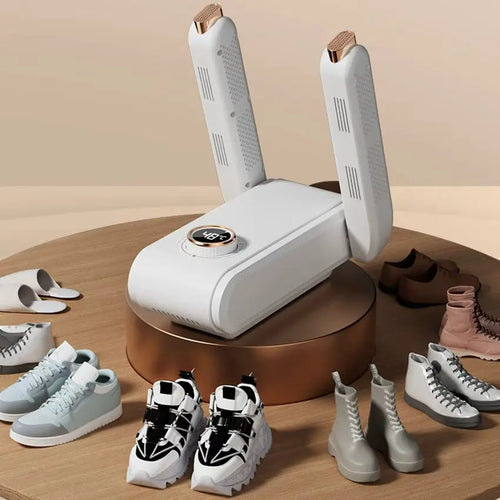 Ultimate 360° Digital Shoe Dryer – Fast Drying, Temperature Control, Portable & Smart Design for All Shoe Types!
